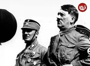 عکس| سفر در زمان؛ «هیتلر» در حال قدم زدن در کنار رودخانه ویستولا در لهستان؛ سال 1318