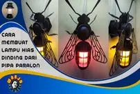 ببینید| مراحل ساخت یک چراغ دیواری شکل زنبور عسل با لوله پی وی سی در هند