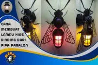 ببینید| مراحل ساخت یک چراغ دیواری شکل زنبور عسل با لوله پی وی سی در هند