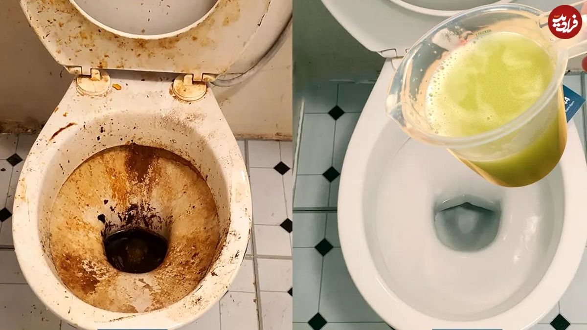 (ویدئو) نحوه سفیدکردن سنگ توالت مثل روز اول اش با سه مواد خانگی