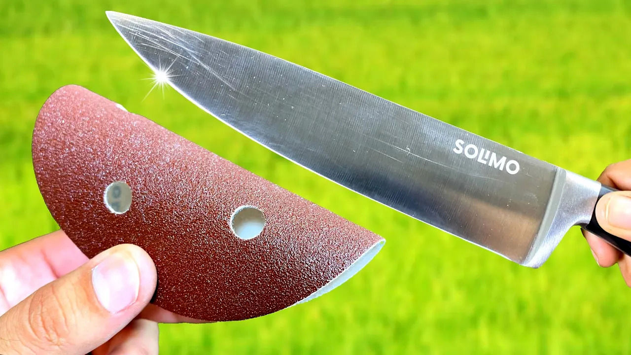 (ویدئو) روشی جالب برای تیز کردن چاقو به اندازه تیغ!