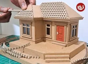 ببینید| نحوه ساخت ماکت یک خانه با مقوا و به روش هنرمند اندونزیایی