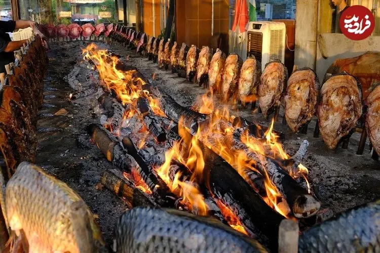 ببینید| غذای خیابانی در عراق؛ کباب ماهی مسگوف به روش سنتی و باستانی در اربیل