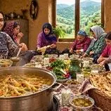 ببینید| غذای روستایی در ایران؛ پخت سوپ پای مرغ و نان سنتی در روستایی زیبا