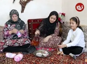 ببینید| غذای روستایی در ایران؛ پخت نخود پلو با گوشت در روستایی کوهستانی