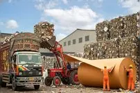 ببینید| فرآیند شگفت انگیز بازیافت صدها تن ضایعات مقوا و تبدیل آنها به کارتن جدید