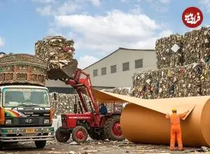 ببینید| فرآیند شگفت انگیز بازیافت صدها تن ضایعات مقوا و تبدیل آنها به کارتن جدید