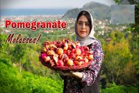 ببینید؛ غذای روستایی در ایران؛ برداشت انار ترش جنگلی و تهیه رب انار با آن ها