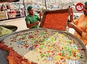 ببینید| غذای خیابانی در پاکستان؛ پخت حلوا با 200 کیلو هویج در کراچی