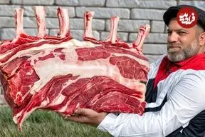 ببینید| غذای روستایی در آذربایجان؛ تهیه استیک به روشی سنتی