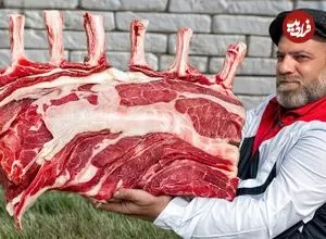 ببینید| غذای روستایی در آذربایجان؛ تهیه استیک به روشی سنتی