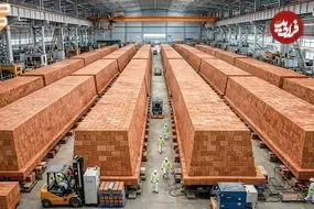 ببینید| فرآیند تولید انبوه آجر سفالی در کارخانه ای در امریکا