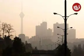 عکسی ترسناک از تهران در محاصره آلودگی