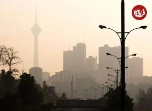 عکسی ترسناک از تهران در محاصره آلودگی