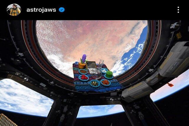 تصویر خارق‌العاده سفره هفت‌سین در فضا!