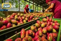 ببینید؛ نگاهی نزدیک به مراحل برداشت میوه کاکتوس در مزارع مکزیک 