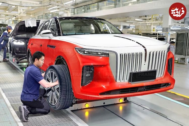 ببینید؛ مراحل دیدنی تولید خودروی هونگچی E-HS9، رولزرویس چینی