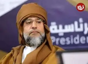 تصاویر| قاب توجه‌برانگیز از جمعیت حاضر در تشییع پسر قذافی