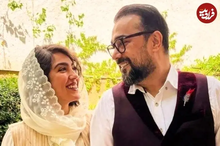 عکس؛ عاشقانه سپند امیرسلیمانی و همسرش روی صحنه تئاتر