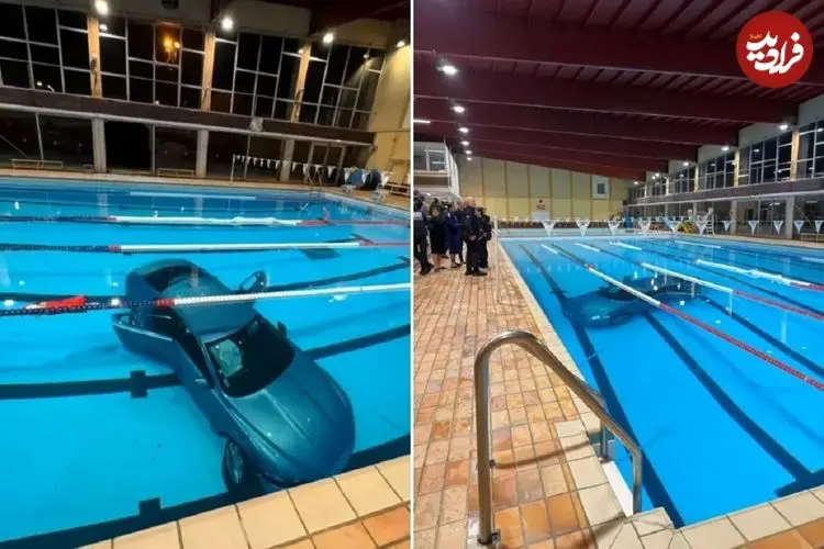 تصاویر؛ اشتباه مرگبار یک مادر؛ خودرو همراه با کودک ۵ ساله به داخل استخر سقوط کرد!