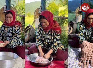 ببینید؛  غذای روستایی در ایران؛ چیدن توت فرنگی و تهیه نان سنتی با آن ها