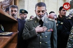 عکس؛ سفر به تاریخ؛ «سردار حاجی زاده» در مراسم ترحیم مادر «امیر موسوی»؛ سال 97