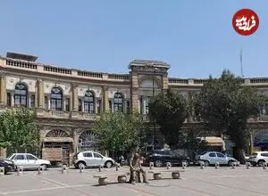 عکس| سفر زمان؛ رهگذران در خیابان حسن‌آباد تهران در دهۀ 40