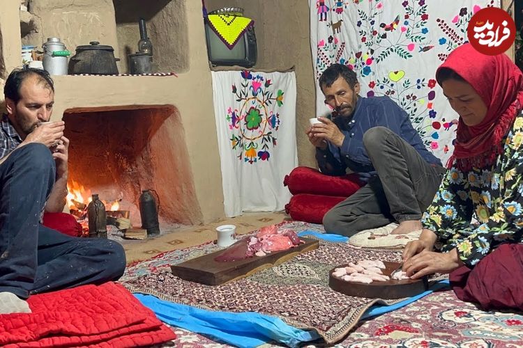 ببینید؛ غذای روستایی در ایران؛ کباب جگر و دنبه گوسفند