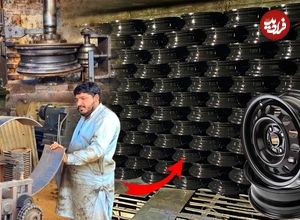 ببینید؛ فرایند دیدنی تولید رینگ فلزی خودرو به روش پاکستانی ها