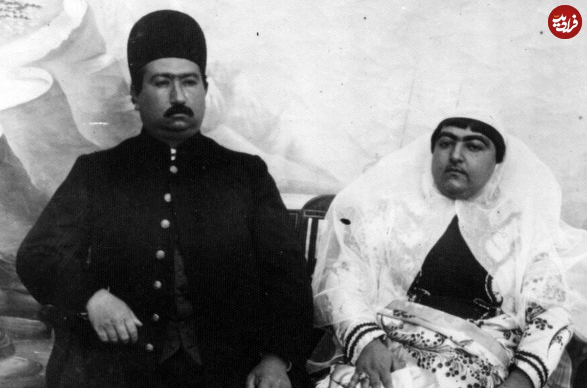 عکس؛ سفر در زمان؛ «محمدعلی شاه در کودکی و در کنار پدرش»؛ سال 1260