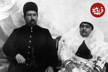 عکس؛ سفر در زمان؛ «محمدعلی شاه در کودکی و در کنار پدرش»؛ سال 1260