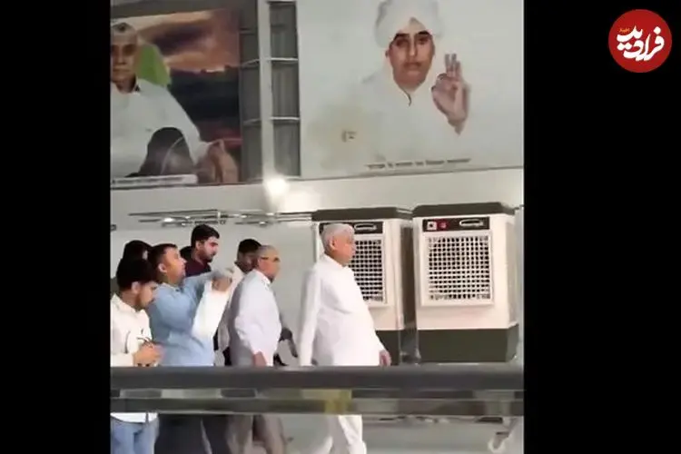 ببینید| بازدید یک سیاستمدار با کولر از معبد!