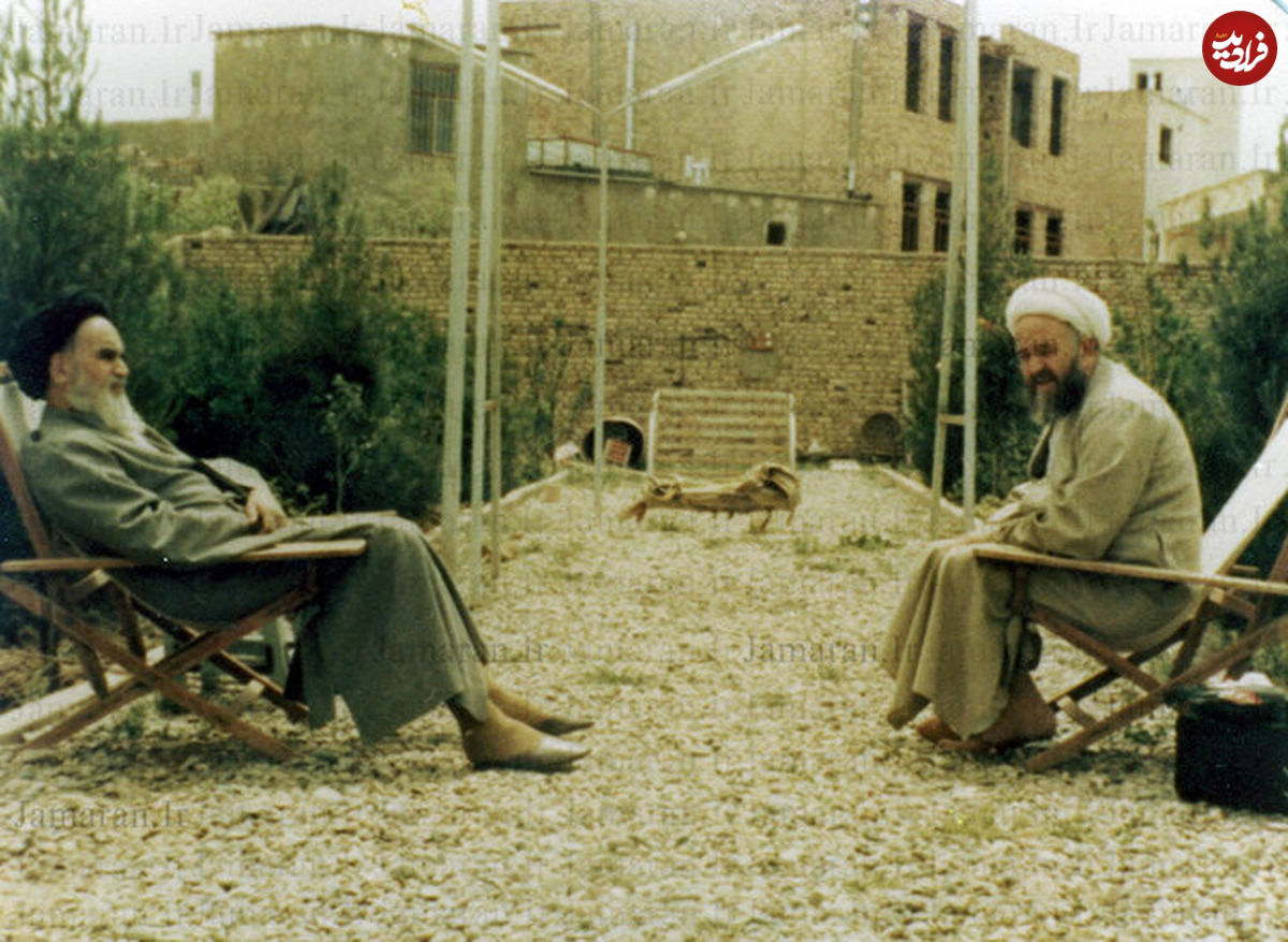 (عکس) عکس دیدنی از سیدحسن خمینی وقتی کودک بود؛ امام در کنار نوه هایش
