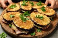 ببینید؛ طرز تهیه یک غذای فوری و خوشمزه ایتالیایی با بادمجان و ژامبون