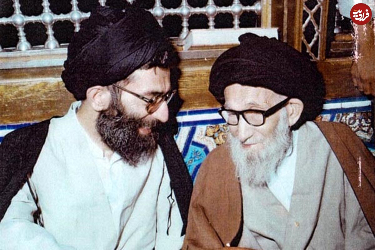 عکس؛ سفر در زمان؛ «رهبر انقلاب در کنار مادرشان خدیجه میردامادی»؛ دهه 60