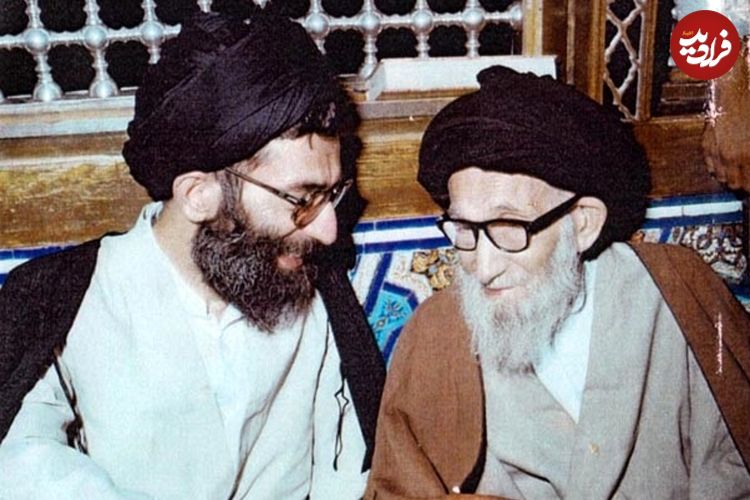 عکس؛ سفر در زمان؛ «رهبر انقلاب در کنار مادرشان خدیجه میردامادی»؛ دهه 60