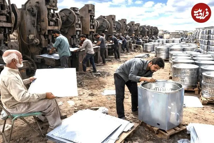 ببینید| مراحل تولید ماشین لباسشویی دست ساز در کارگاهی در پاکستان