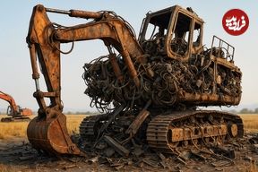 ببینید؛ مراحل دیدنی بازسازی یک بیل مکانیکی قدیمی و فرسوده در پاکستان