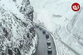 برف و کولاک در جاده‌های مازندران