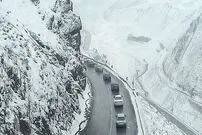 برف و کولاک در جاده‌های مازندران