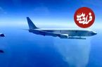 ببینید؛ لحظه رهگیری هواپیمای آمریکایی توسط جنگنده روسی در دریای سیاه