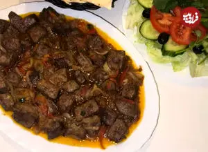 ببینید| طرز تهیه یک غذای فوری و سنتی با جگر گاو