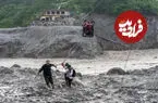 ببینید| بازگشت به روستاهای سیل‌زده نپال با قرقره دست‌ساز