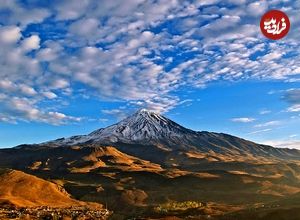 (عکس) سفر به عصر قاجار؛ قدیمی ترین تصویر از «دماوند» برفی؛ سال 1245