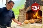 ببینید| غذای روستایی در آذربایجان؛ برداشت گندم از مزرعه و پخت نان با آن در روستا