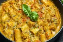 ببینید| طرز تهیه یک پاستای ایتالیایی متفاوت و فوری با بادمجان
