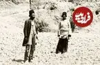 عکس| سفر زمان؛ مردان قاجاری در نزدیکی مقبرۀ خشایارشا