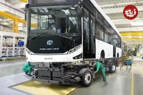 ببینید| نگاهی به خط تولید اتوبوس های هیدروژنی تویوتا