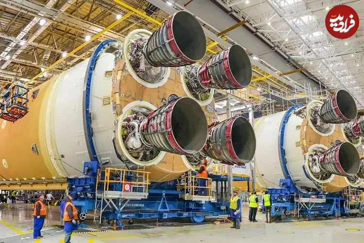 ببینید| نگاهی به مراحل تولید موشک های فضایی غول پیکر در ناسا