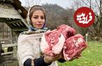 ببینید؛ غذای روستایی در ایران؛ پخت باقالی پلو با گردن گوسفند در روستایی سرسبز